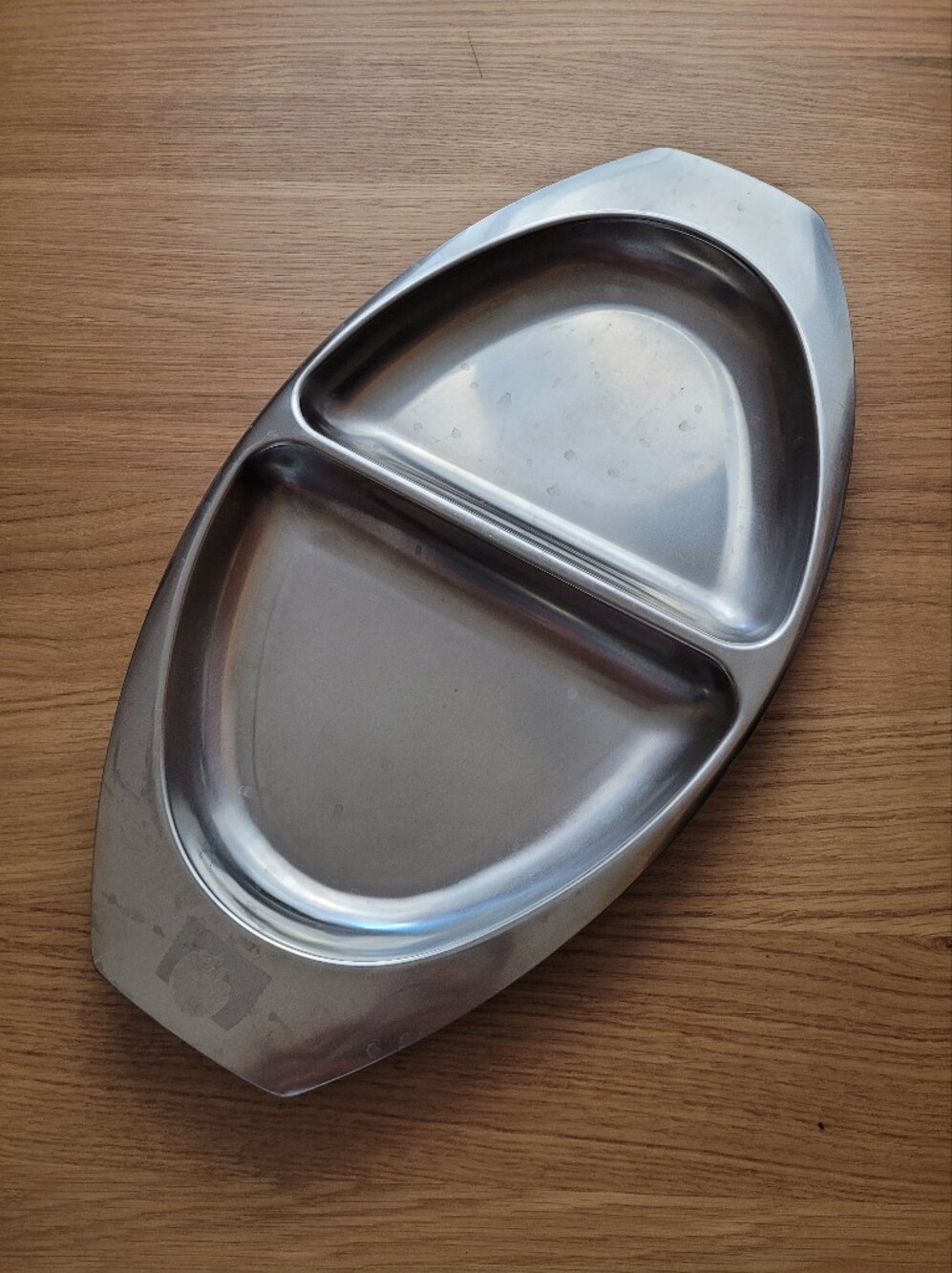 VTG midcentury modern stainless steel divided tray